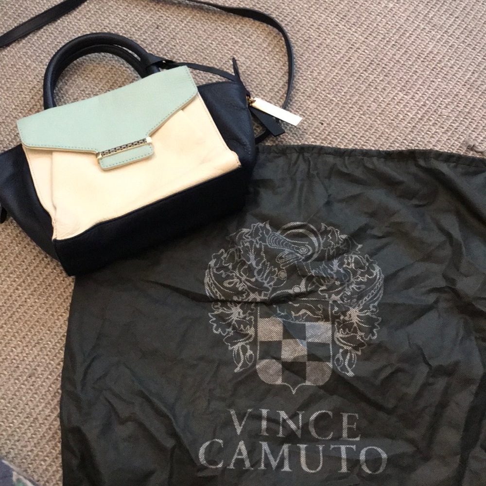 Vince Camuto Colorblock leather mini satchel